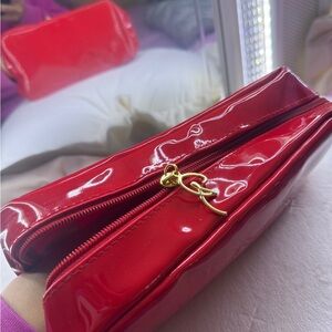 Christian Lacroix Red Patent Cosmetic Bag